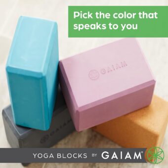 Gaiam Yoga Block (2 Pack) - Supportive Latex-Free EVA Foam Soft Non-Slip Surface for Yoga, Pilates, Meditation, Lagoon (2-Pack) - Image 2