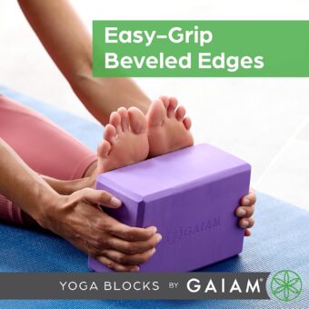 Gaiam Yoga Block (2 Pack) - Supportive Latex-Free EVA Foam Soft Non-Slip Surface for Yoga, Pilates, Meditation, Lagoon (2-Pack) - Image 4