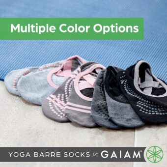 Gaiam Yoga Barre Socks - Non Slip Sticky Toe Grip Accessories for Women & Men - Image 7