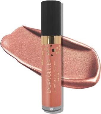 LAURA GELLER Chromatic Water Lip Tint, Holographic Lip Color, Water-Based Formula to Hydrate Dry Lips, Crème Brulee