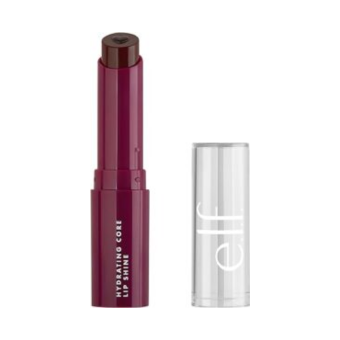 e.l.f. Hydrating Core Lip Shine, Conditioning & Nourishing Lip Balm, Sheer Color Tinted Lip Moisturizer, Ecstatic, 0.09 Oz