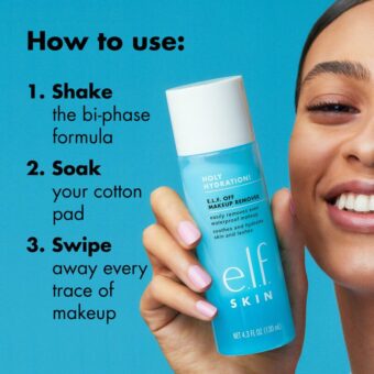 e.l.f. SKIN Holy Hydration Off Makeup Remover, Liquid Makeup Remover For Eye, Lip & Face Makeup, Gentle Formula, Vegan & Cruelty-free - Image 6