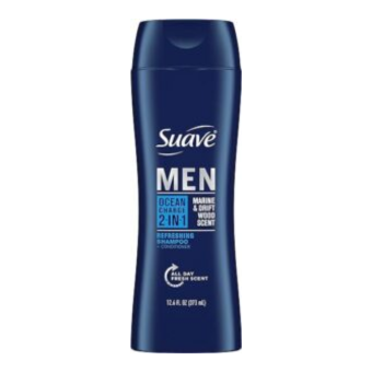 Suave Men 2 in 1 Shampoo and Conditioner Ocean Charge 12.6 Fl Oz (Pack of 6)