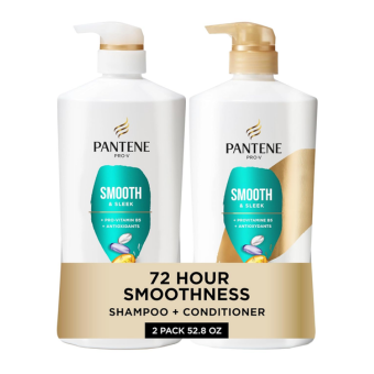 Pantene Shampoo and Conditioner Set with Hair Treatment, Pro-V Repair & Protect, Frizz Control with Antioxidants, Nourishing for All Hair Types, Safe for Color-Treated Hair,...