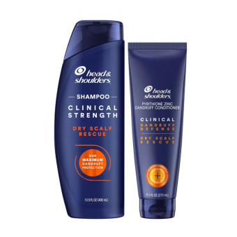 Head & Shoulders Dandruff Shampoo and Conditioner Set, Clinical Strength, Selenium Sulfide Formula, Dry Scalp Relief with Manuka Honey, Up to 100% Flake Protection, 13.5 & 9.1...