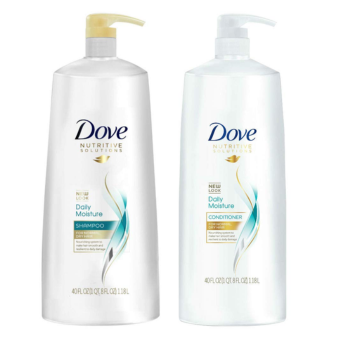 Dove Nutritive Solutions Daily Moisture, Shampoo and Conditioner Duo Set, 40 Ounce Pump Bottles