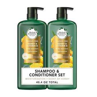 Herbal Essences Sulfate Free Shampoo and Conditioner Set, Infused with Honey and Vitamin B, Moisturizing, Safe for Color Treated Hair, Paraben & Mineral Oil-Free, bio:renew,...