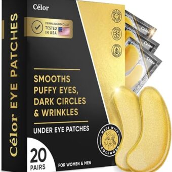 Celor Under Eye Patches for Puffy Eyes and Dark Circles - Eye Masks with Amino Acids & Collagen, Eye Care for Wrinkles - Birthday Gift for Women - Skincare Self Care - USA...