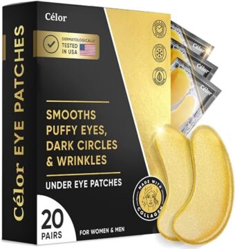 Celor Under Eye Patches for Puffy Eyes and Dark Circles - Eye Masks with Amino Acids & Collagen, Eye Care for Wrinkles - Birthday Gift for Women - Skincare Self Care - USA...