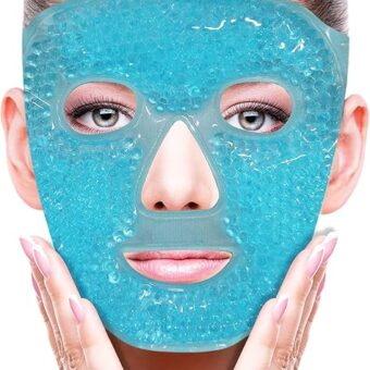 Cold Face Eye Mask Ice Pack Reduce Face Puff, Dark Circles, Gel Beads Hot Heat Cold Compress Pack, Face SPA for Woman Sleeping, Pressure, Headaches, Skin Care, Post Laser...