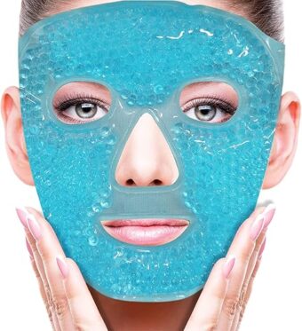 Cold Face Eye Mask Ice Pack Reduce Face Puff, Dark Circles, Gel Beads Hot Heat Cold Compress Pack, Face SPA for Woman Sleeping, Pressure, Headaches, Skin Care, Post Laser...