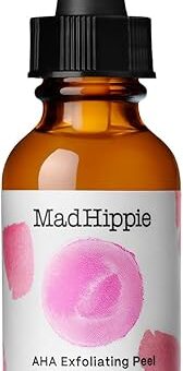 Mad Hippie AHA Exfoliating Peel - Discoloration Correcting Serum for Face, Lactic Acid & Glycolic Acid Peel with Peptides, Hyaluronic Acid, Niacinamide, Serum for Glowing Skin,...