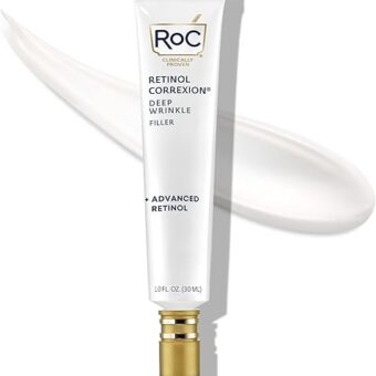 RoC Retinol Correxion Deep Wrinkle Facial Filler with Hyaluronic Acid & Retinol, Skin Care for Women and Men, 1 Fl Oz (Packaging May Vary)