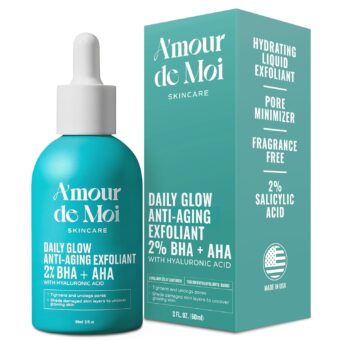 2% BHA AHA Liquid Salicylic Acid Exfoliant - Gentle Peel, Pore Minimizer, Face Exfoliator for blackheads, wrinkles with Hyaluronic acid - Fragrance-Free Hydrating for All Skin...