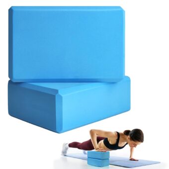 2 Pcs Yoga Blocks, 9"x6"x3" Foam Blocks Yoga Props for Pilates Stretching and Meditation Exercise Blocks Lightweight Yoga Essentials