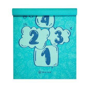 Gaiam Kids Yoga Mat Exercise Mat, Yoga for Kids with Fun Prints - Playtime for Babies, Active & Calm Toddlers and Young Children (60" L x 24" W x 3mm Thick)