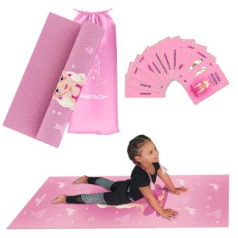Kids Yoga Mat Set for Boys & Girls - Doll, Unicorn, Mermaid, Panda, Dinosaur and UnderWater - Chemical Free - Non-Toxic - Non-Slip - 60 X 24 X 0.2 Inches - w/ 12 Yoga Cards -...