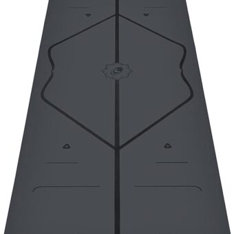 Liforme Original Yoga Mat – Free Yoga Bag Included - Patented Alignment System, Warrior-like Grip, Non-slip, Eco-friendly, sweat-resistant, long, wide, 4.2mm thick mat for comfort