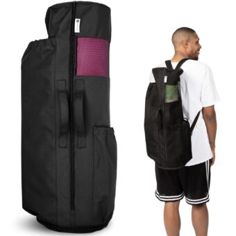 MAGNILAY Yoga Mat Bag - for Women and Men, Yoga Bag with Pockets and Adjustable Strap, Yoga Mat Carrier, Fits Mats Blocks and Yoga Accessories for Workouts, (32”L x 9” Diameter)