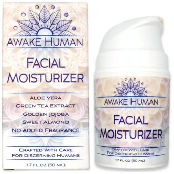 Natural Face Moisturizer for Dry Sensitive Skin - Organic Natural Face Cream - Facial Aloe & Green Tea Moisturizer Cruelty Free - Vegan Face Moisturizer for Women, Acne-Safe,...