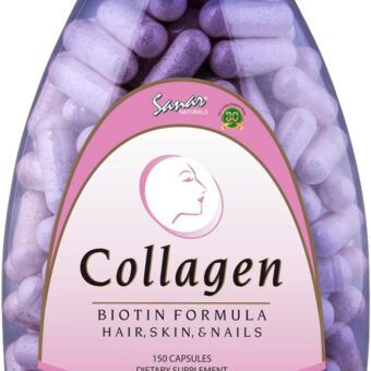 Sanar Naturals Biotin Collagen Pills - Hair Skin and Nails Vitamins, Boost Hair Growth - Hydrolyzed Collagen Peptides for Women & Men, Biotin Supplement with Vitamin C, 150...