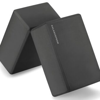 Set of 2 High Density Yoga Blocks, 9"x6"x4" Each, Pair, Multiple Colors