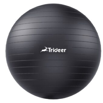 Trideer Extra Thick Yoga Ball Exercise Ball, 5 Sizes Gym Ball, Heavy Duty Ball Chair for Balance, Stability, Pregnancy, Quick Pump Included