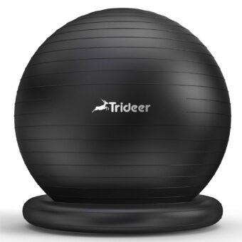 Trideer Yoga Ball Chair with Base - Stability & Fitness Ball Seat for Home Office, Pregnancy & Workout