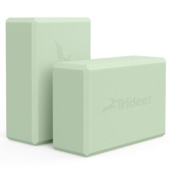 Trideer Yoga Blocks 2 Pack, Soft Non-Slip Surface Premium Foam Blocks, Supportive, Lightweight, Odor Resistant, Yoga Accessories for Pilates Meditation General Fitness...