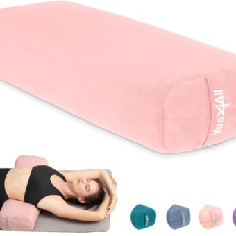 Yes4All Triple-Layer Sponge Yoga Bolster Pillow for Restorative Yoga & Meditation - Versatile Yoga Support Pillow, Balance & Poses Modification