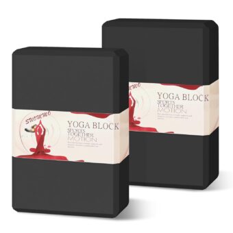 Yoga Blocks 2 Pack - Premium EVA Foam for Yoga, Pilates, Meditation, and Stretching - Non-Slip Lightweight Durable Bricks for Improving Poses and Balance