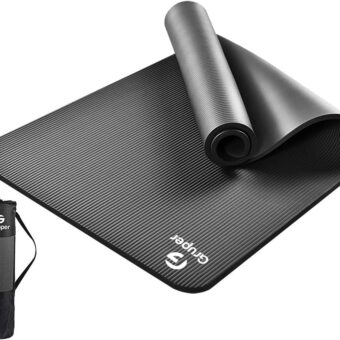 Thick Yoga Mat Non Slip, Large Size 72" L x 32" W x 0.6" TH, Premium Exercise & Fitness Mat with Carrying Strap and Bag, Workout Mats for Home